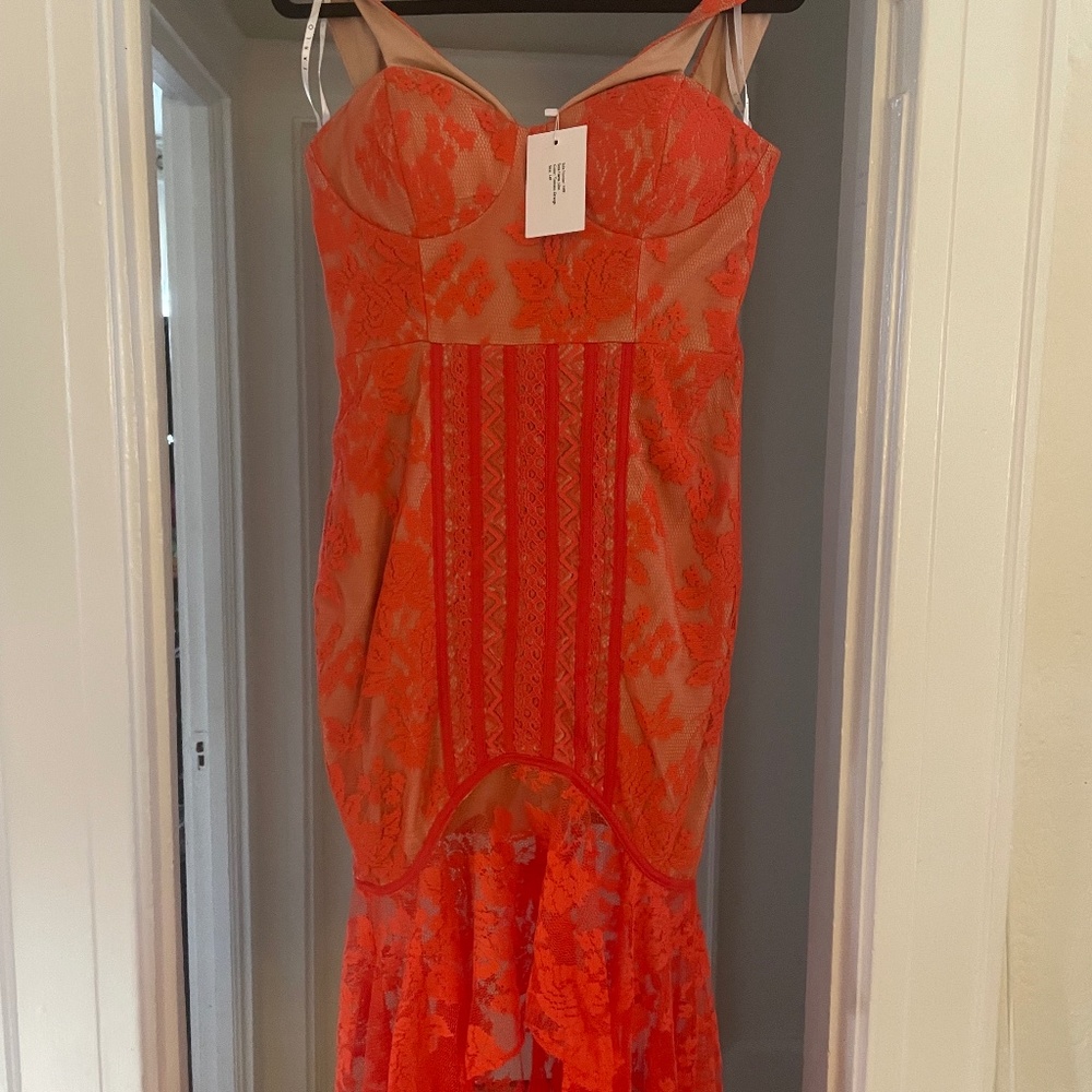 NEVER BEEN WORN JARLO Juliet Midi Dress, Size 14P, Tags on